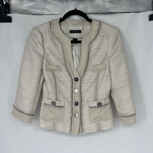 White House Black Market Cream Blazer
